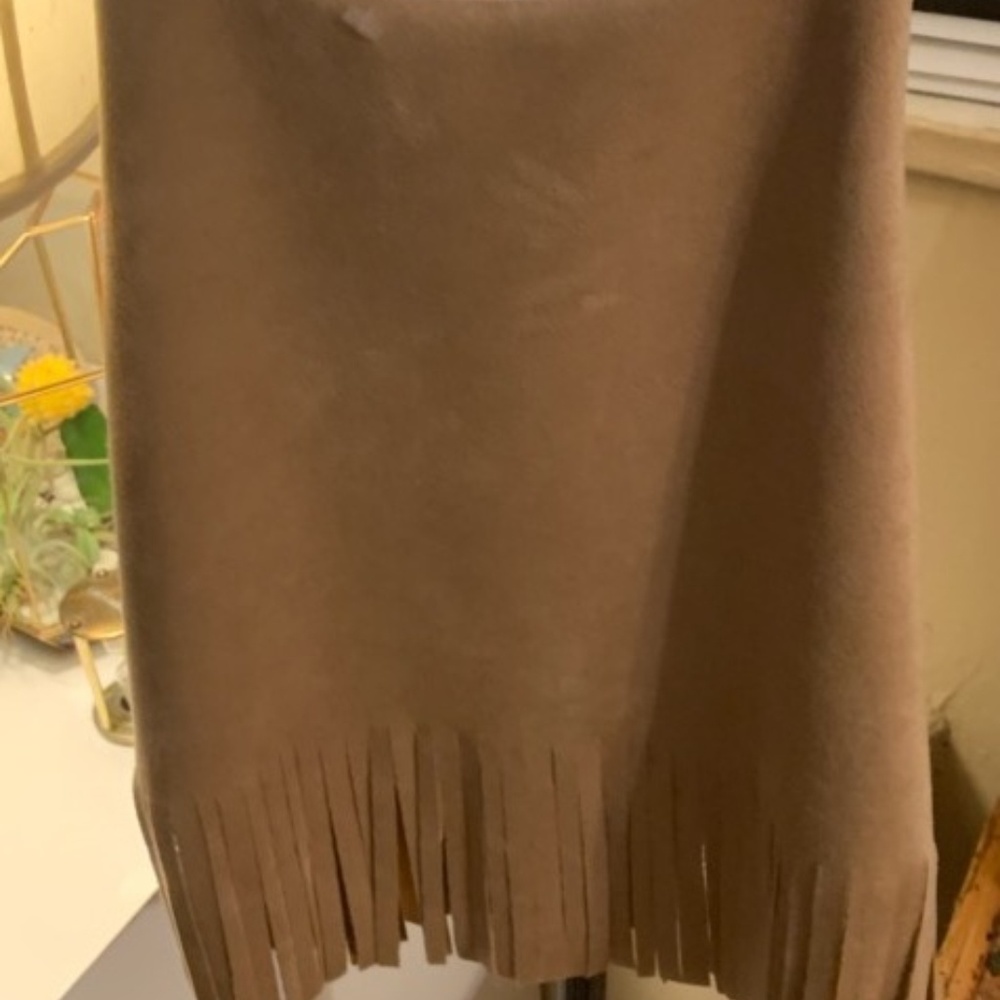 Necessary Objects Faux Suede Fringe Skirt and Top - Picture 5 of 6